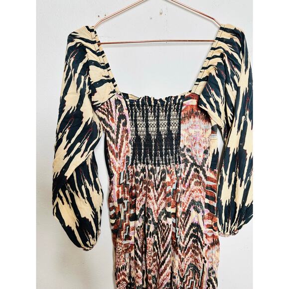 MARIA CHER Multicolored Southwestern 100% Cotton Junin Naibi Dress size XS - Picture 3 of 16